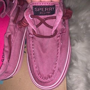 Sperry bahama wash bright pink boat shoes